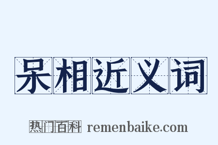 呆相近义词是什么意思的图片